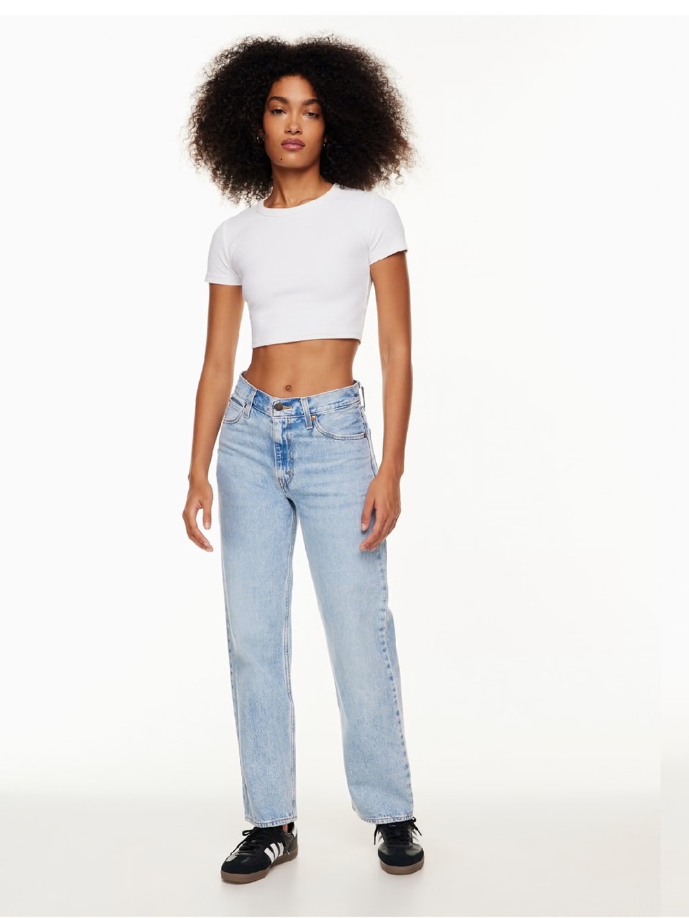Levis Straight Leg Dad Jeans from Aritzia in Blue Waist 28